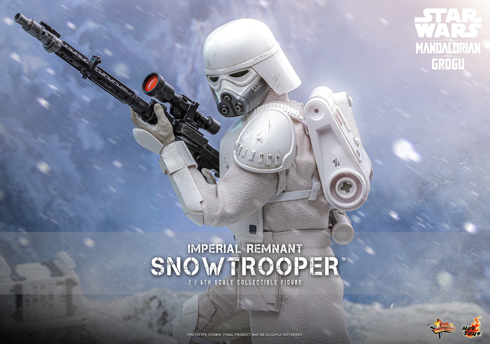 Pre-Order Hot Toys Star Wars Mandalorian & Grogu Snowtrooper Sixth Scale Figure MMS838